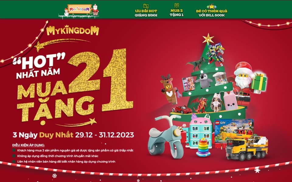 Screenshot of the MyKingdom — Buy 2 Get 1 Christmas
